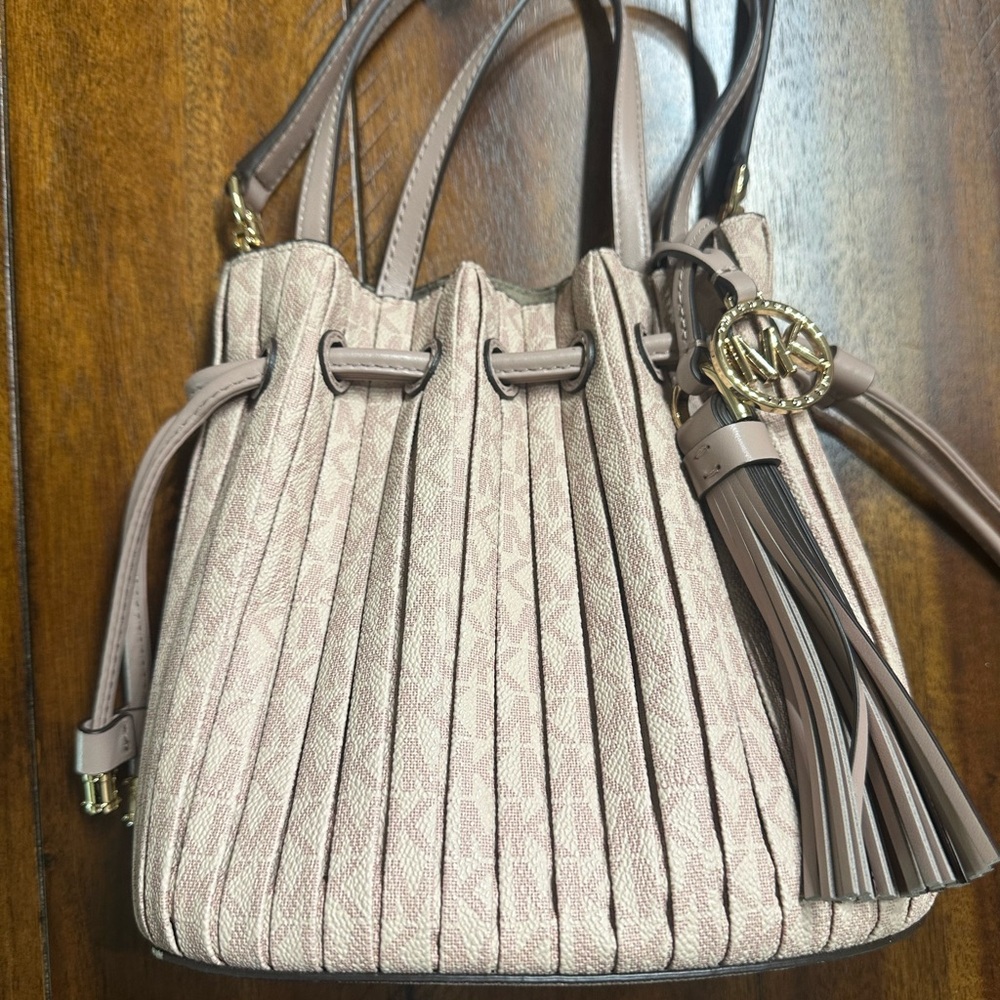 Michael Kors Elegant Beige Designer Tote Bag